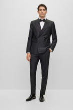 SLIM-FIT TUXEDO SUIT IN A MELANGE WOOL BLEND