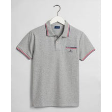 GANT POLO Pique μπλούζα ΓΚΡΙ