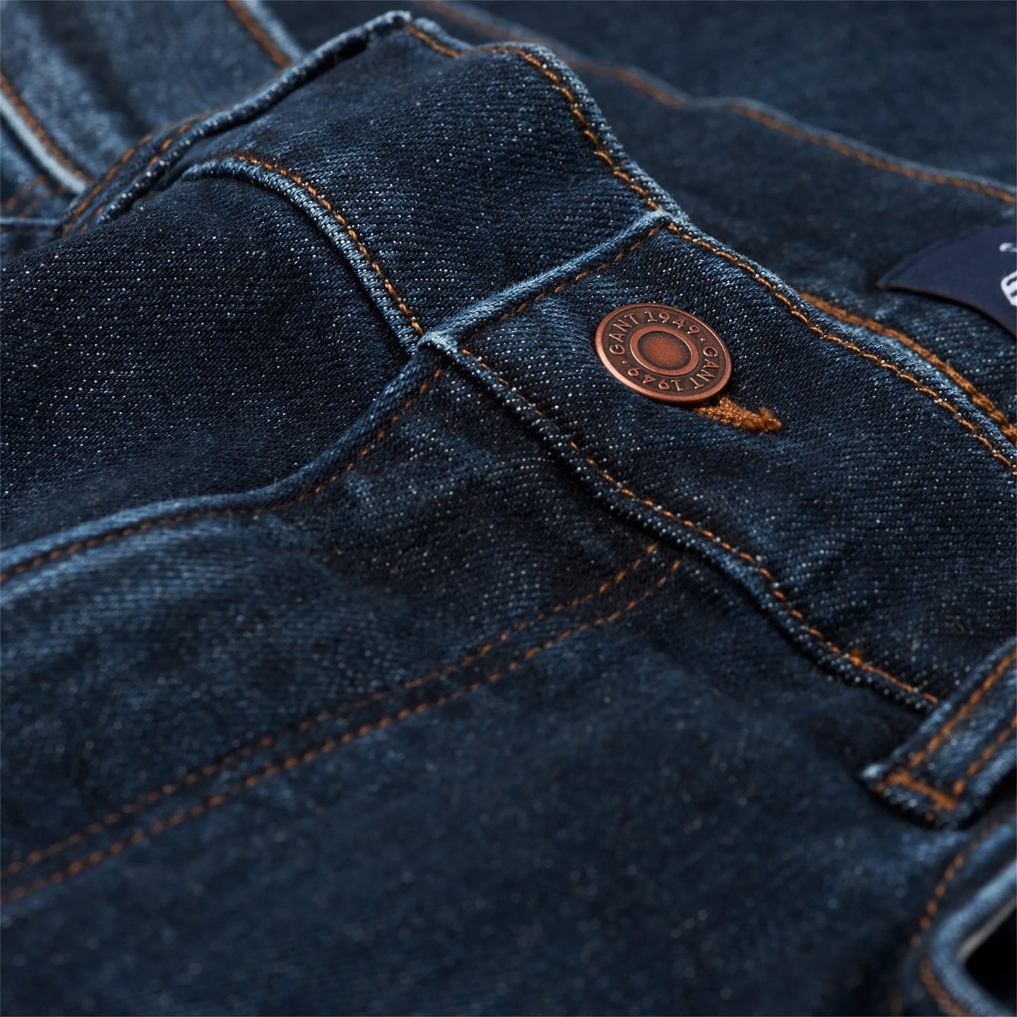 GANT ανδρικό παντελόνι τζιν slim straight (34L) Σκούρο Μπλε