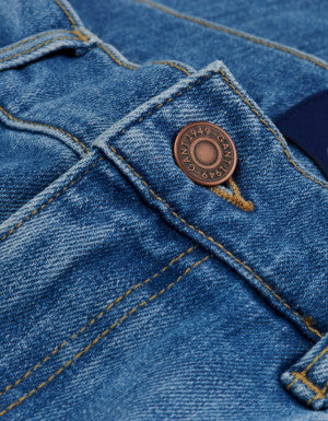 GANT ανδρικό παντελόνι τζιν slim straight (34L) Γαλάζιο