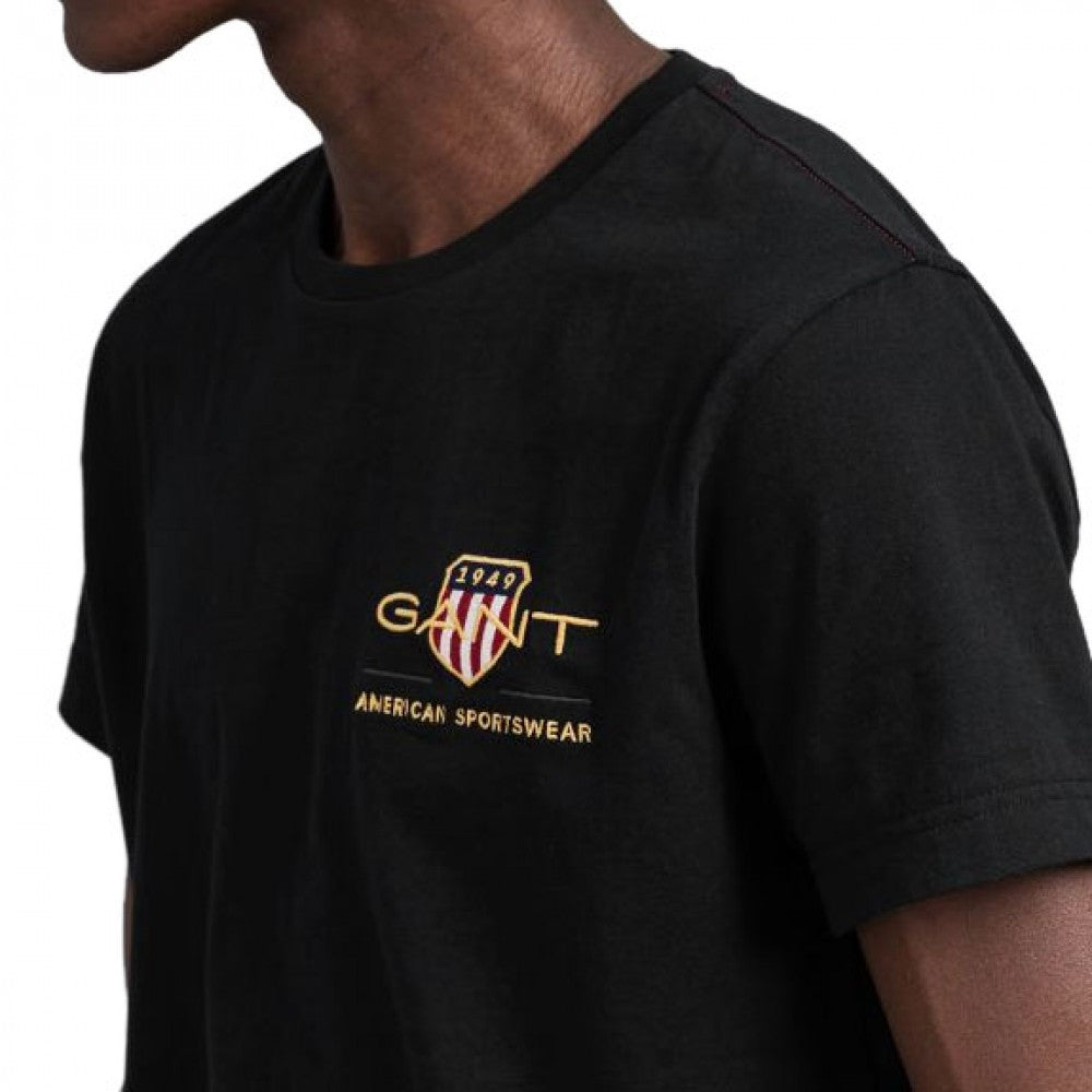 GANT μπλούζα T-shirt  BLACK