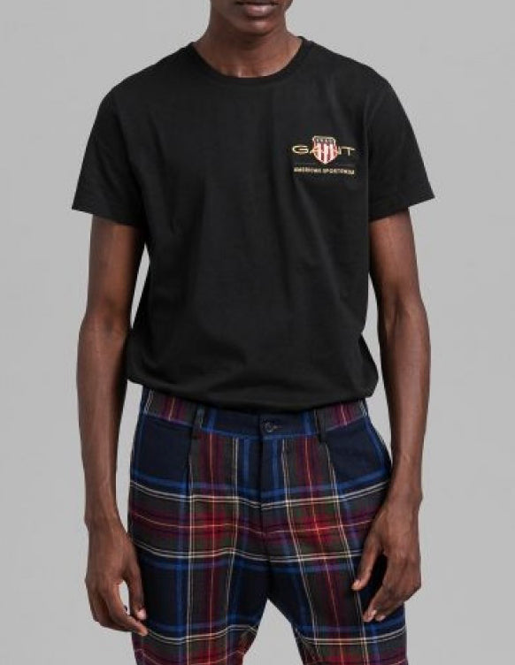 GANT μπλούζα T-shirt  BLACK
