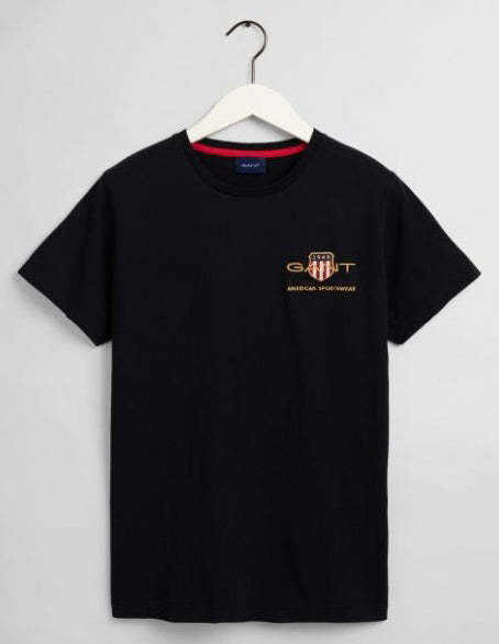 GANT μπλούζα T-shirt  BLACK