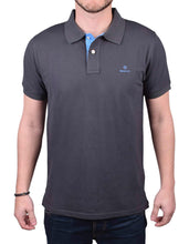 GANT POLO Pique μπλούζα DARK GRAPHITE