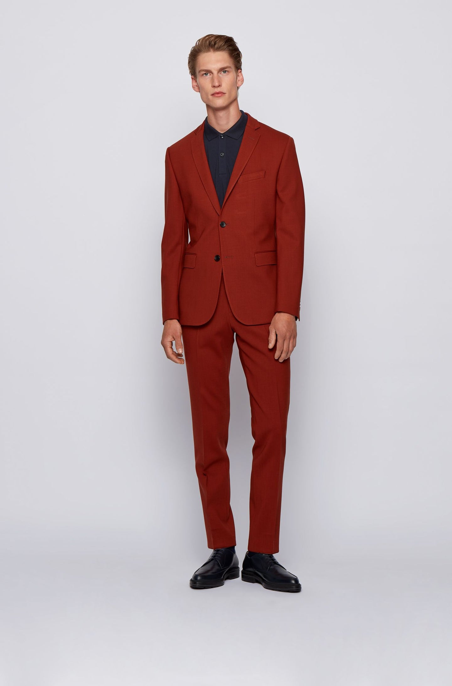 BOSS POLO μπλούζα Σκούρο μπλε σε βαμβακερό πικέ