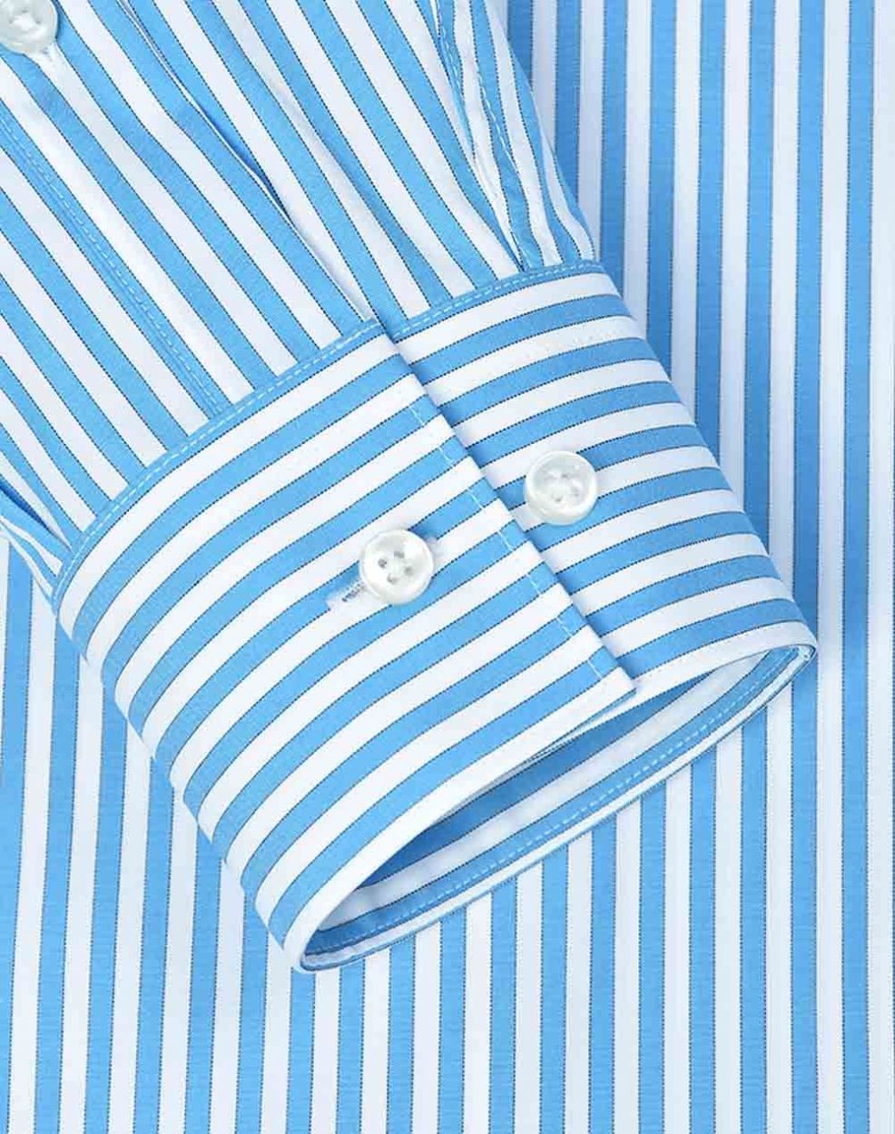 BOSS πουκάμισο ριγέ τιρκουάζ - λευκό