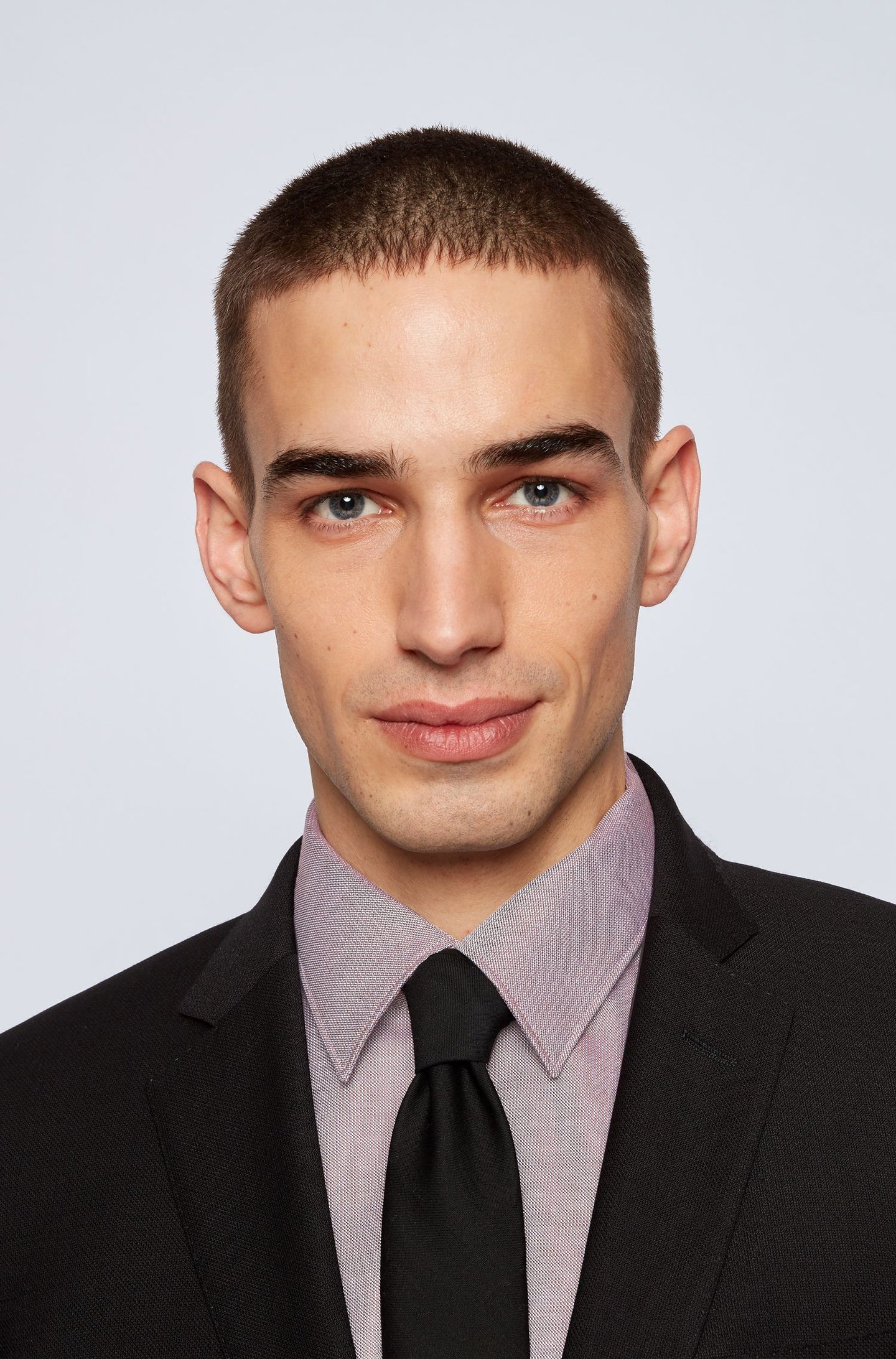 BOSS πουκάμισο λεπτό ανοιχτό καφέ